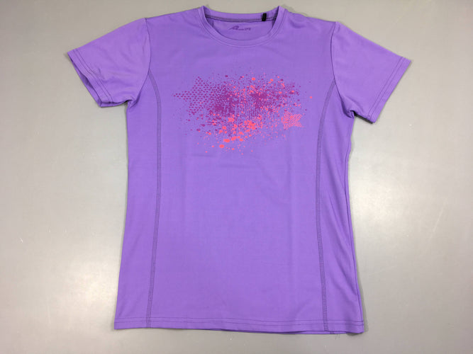 T-shirt m.c de sport mauve effet taches, moins cher chez Petit Kiwi