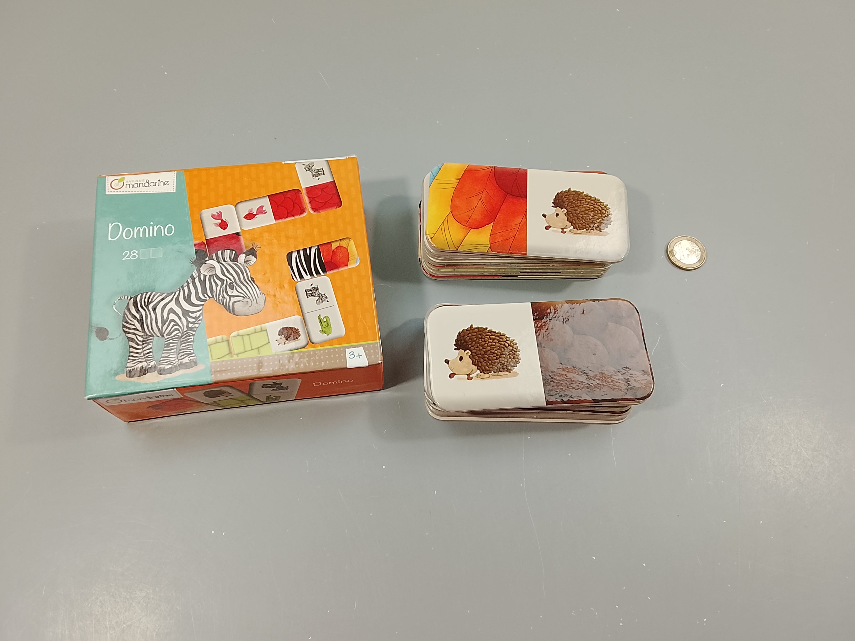 Avenue Mandarine. Domino  animaux et textures  Complet (3+)