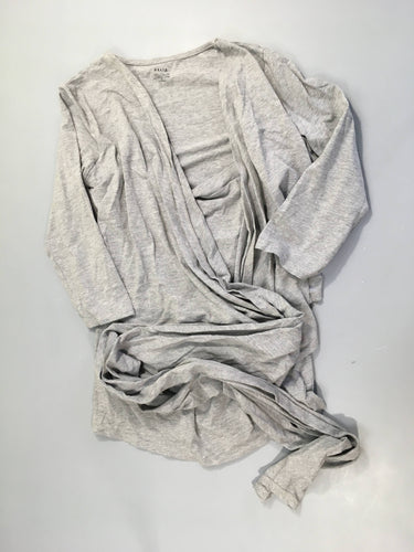 T-shirt de kangourou allaitement ml gris chiné, écharpe de portage intégrée, moins cher chez Petit Kiwi