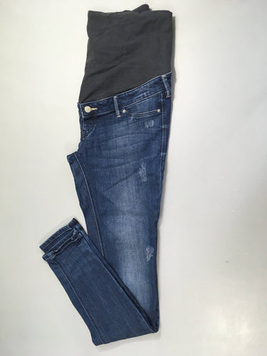 Jeans Skinny high RIB, bandeau bouloché, moins cher chez Petit Kiwi