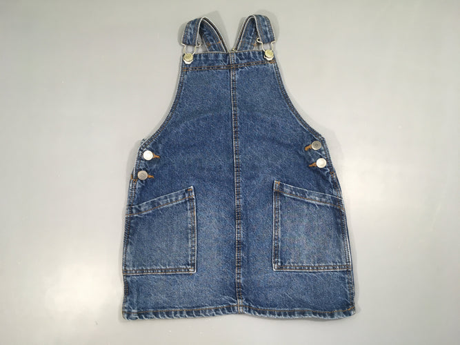 Robe salopette en jean, moins cher chez Petit Kiwi