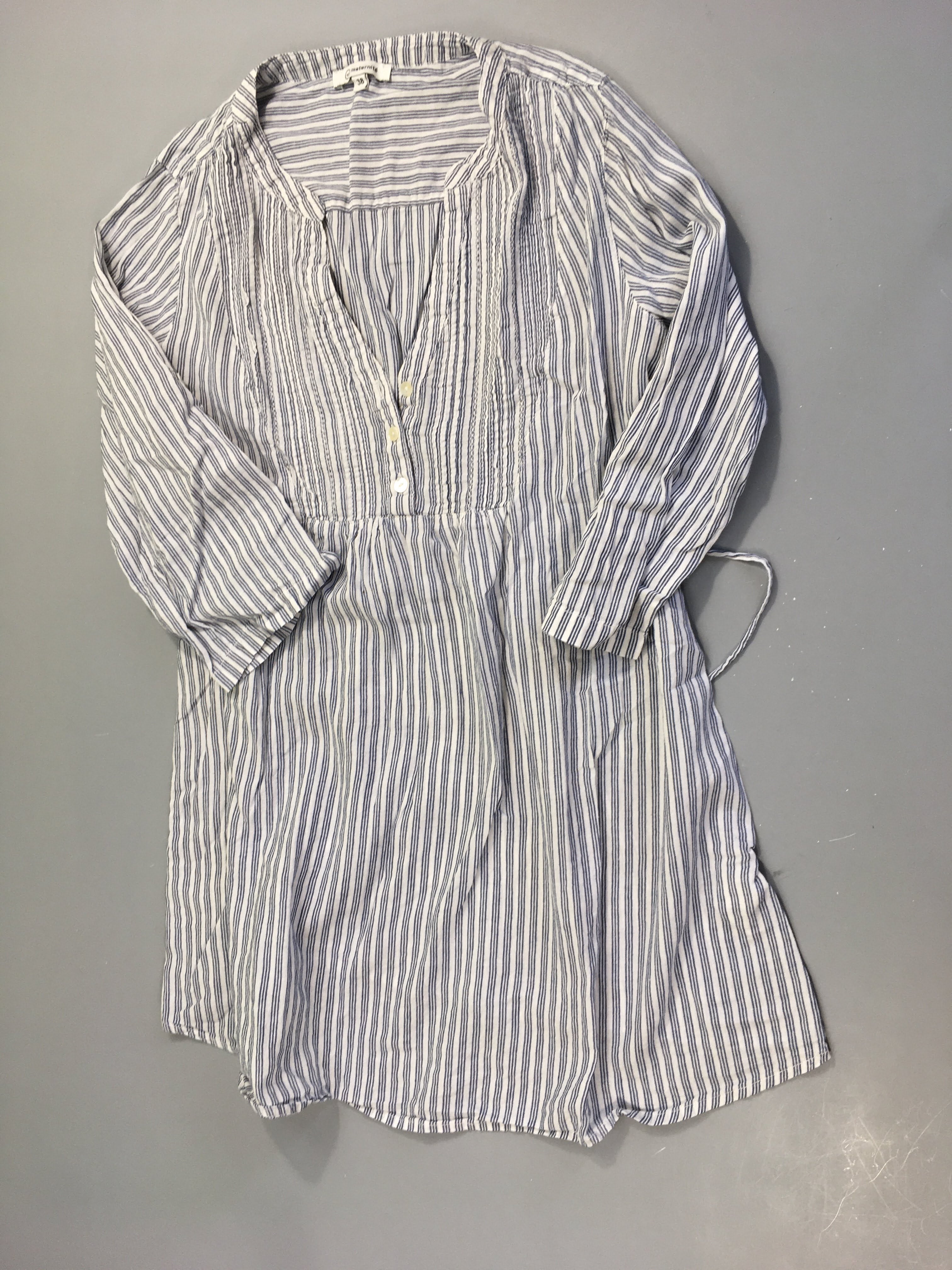 Tunique blanche rayé bleu