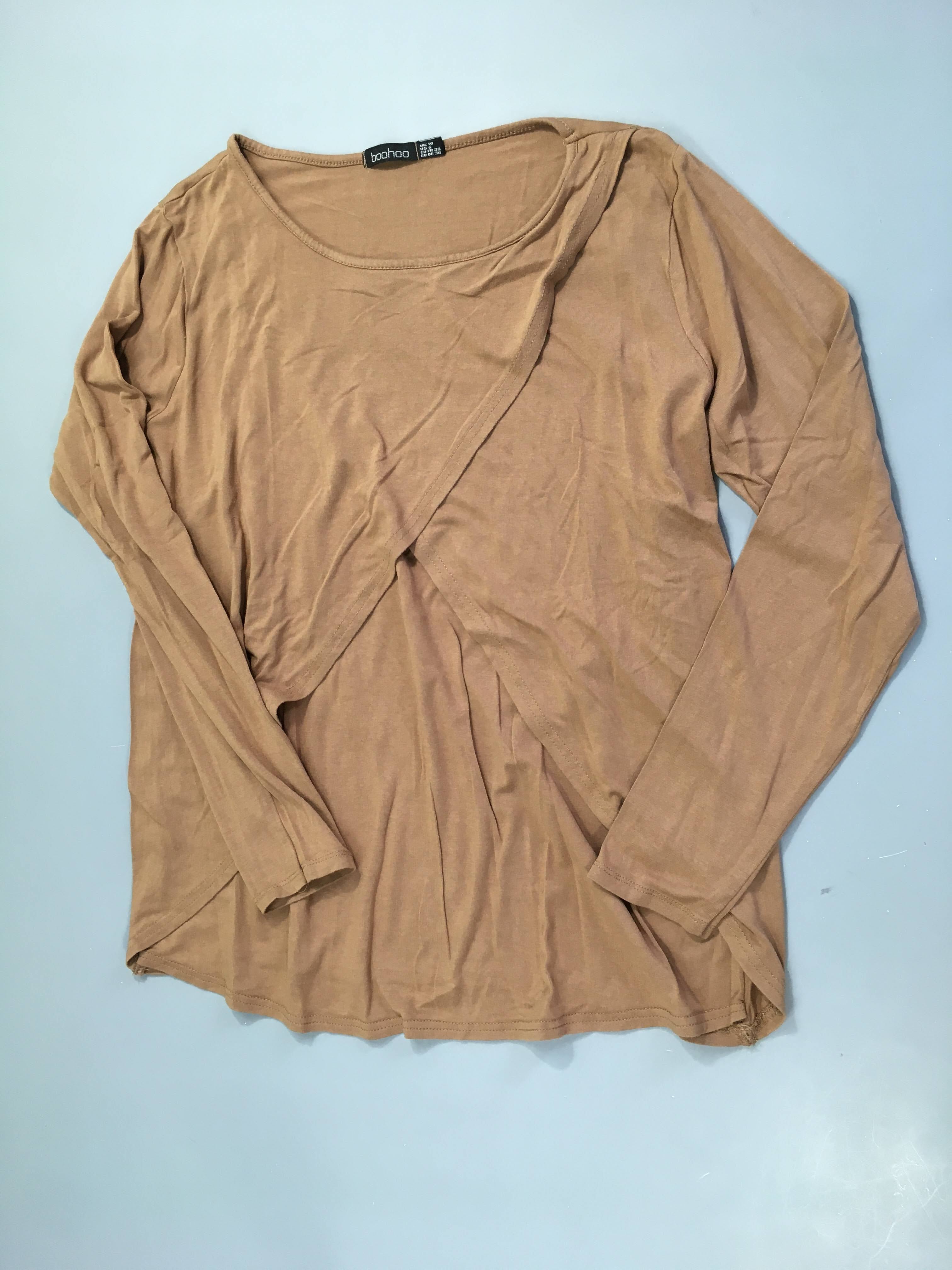 T-shirt m.l brun d'allaitement, Boohoo