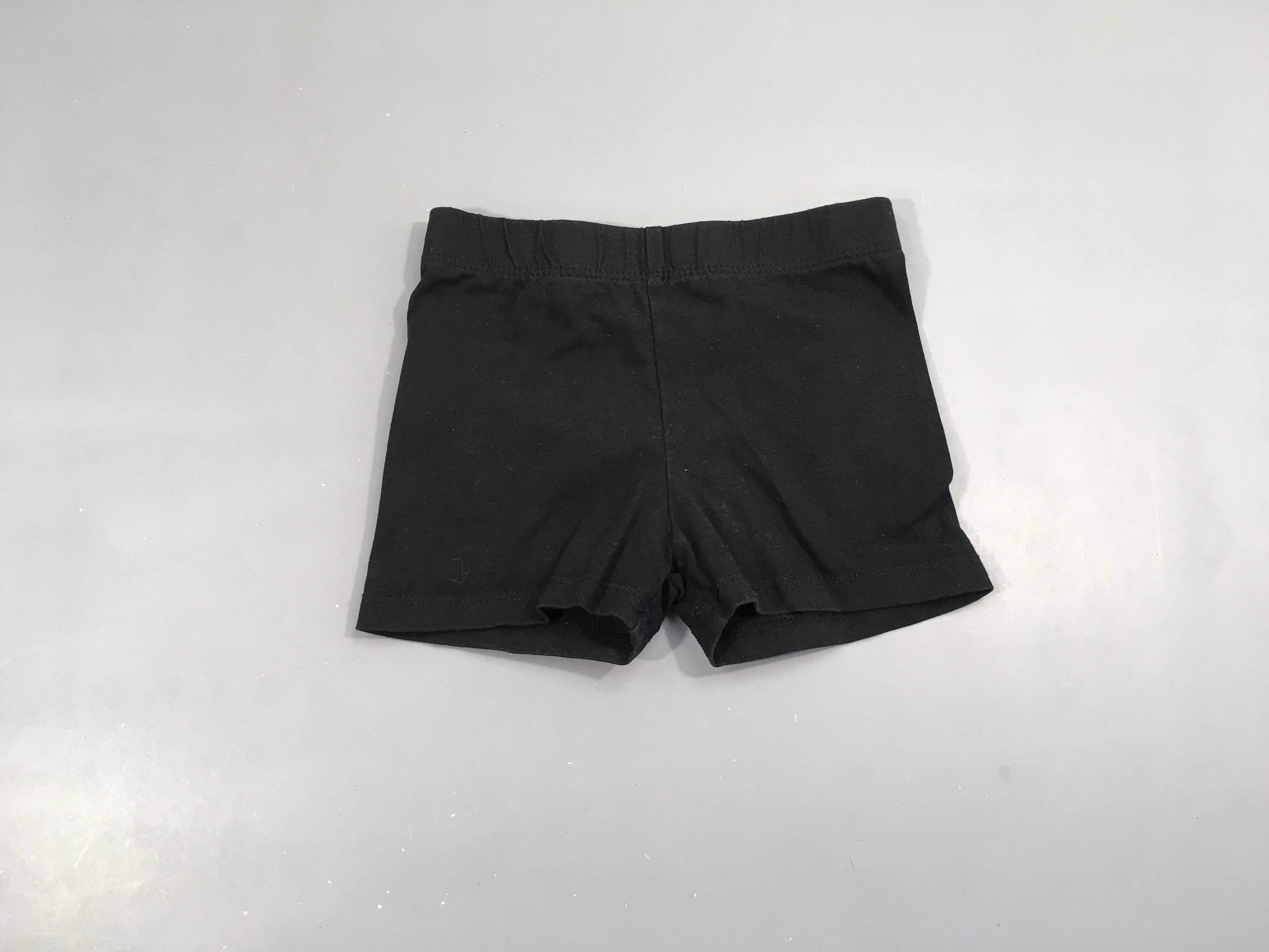 Short noir 95% coton 5% élasthanne