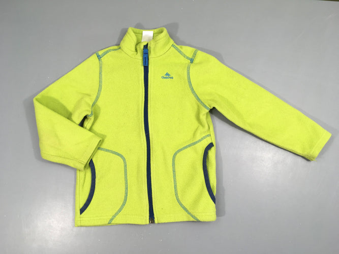 Polar zippé col camionneur vert anis, moins cher chez Petit Kiwi