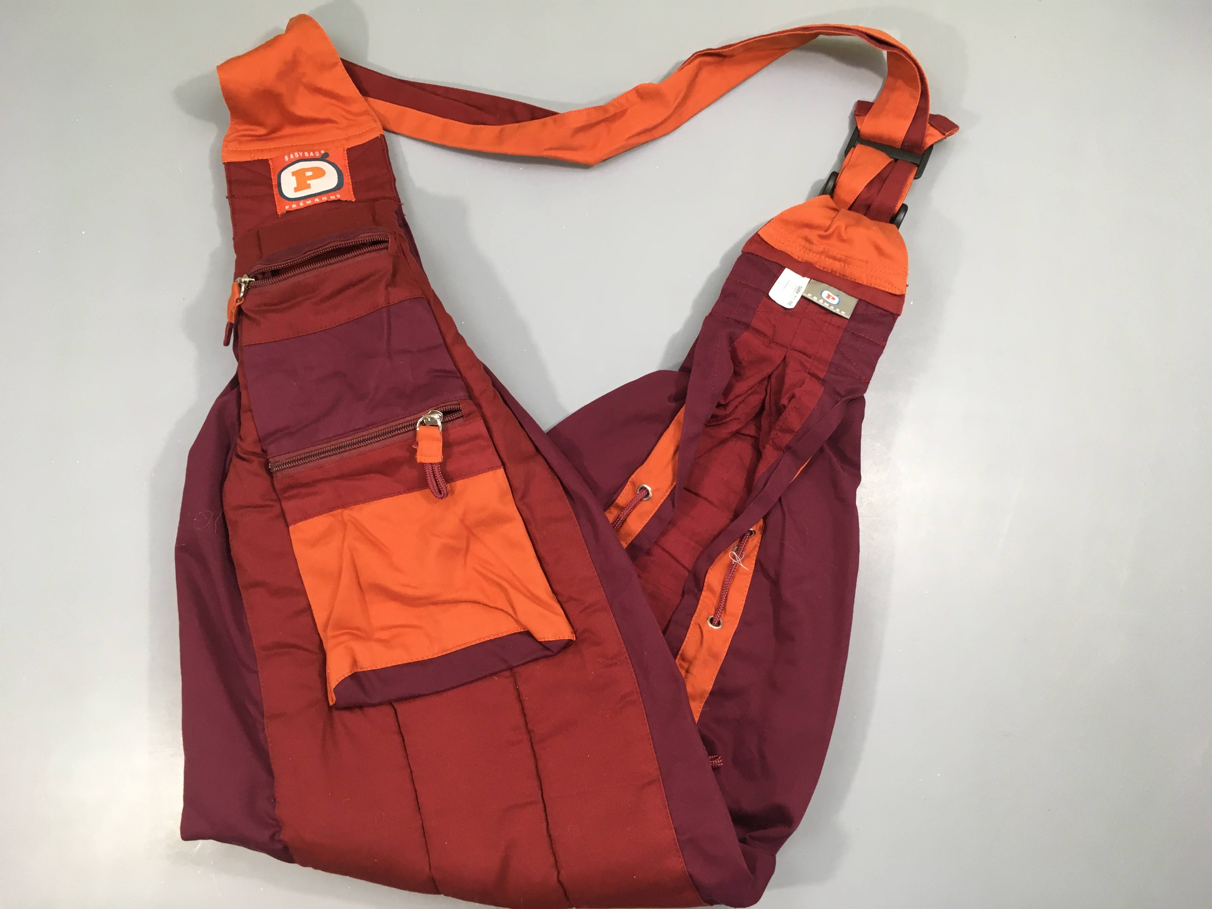 Porte-bébé baby bag prémaxx orange/bordeaux