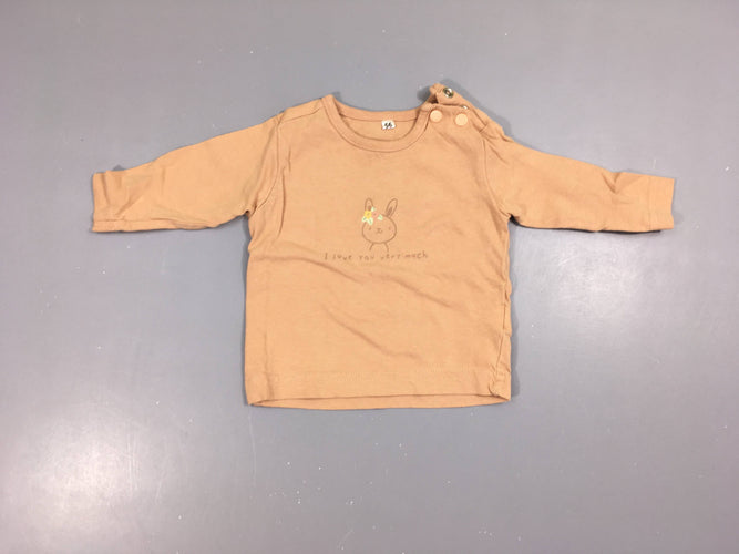T-shirt m.l rose lapin, moins cher chez Petit Kiwi
