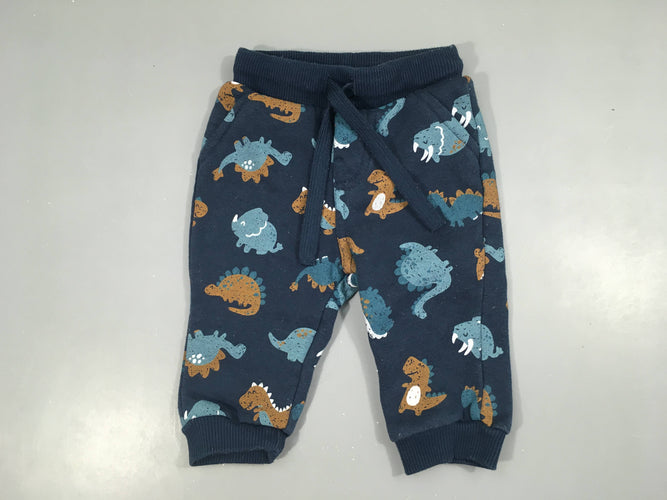 Pantalon de training bleu foncé dinos, moins cher chez Petit Kiwi