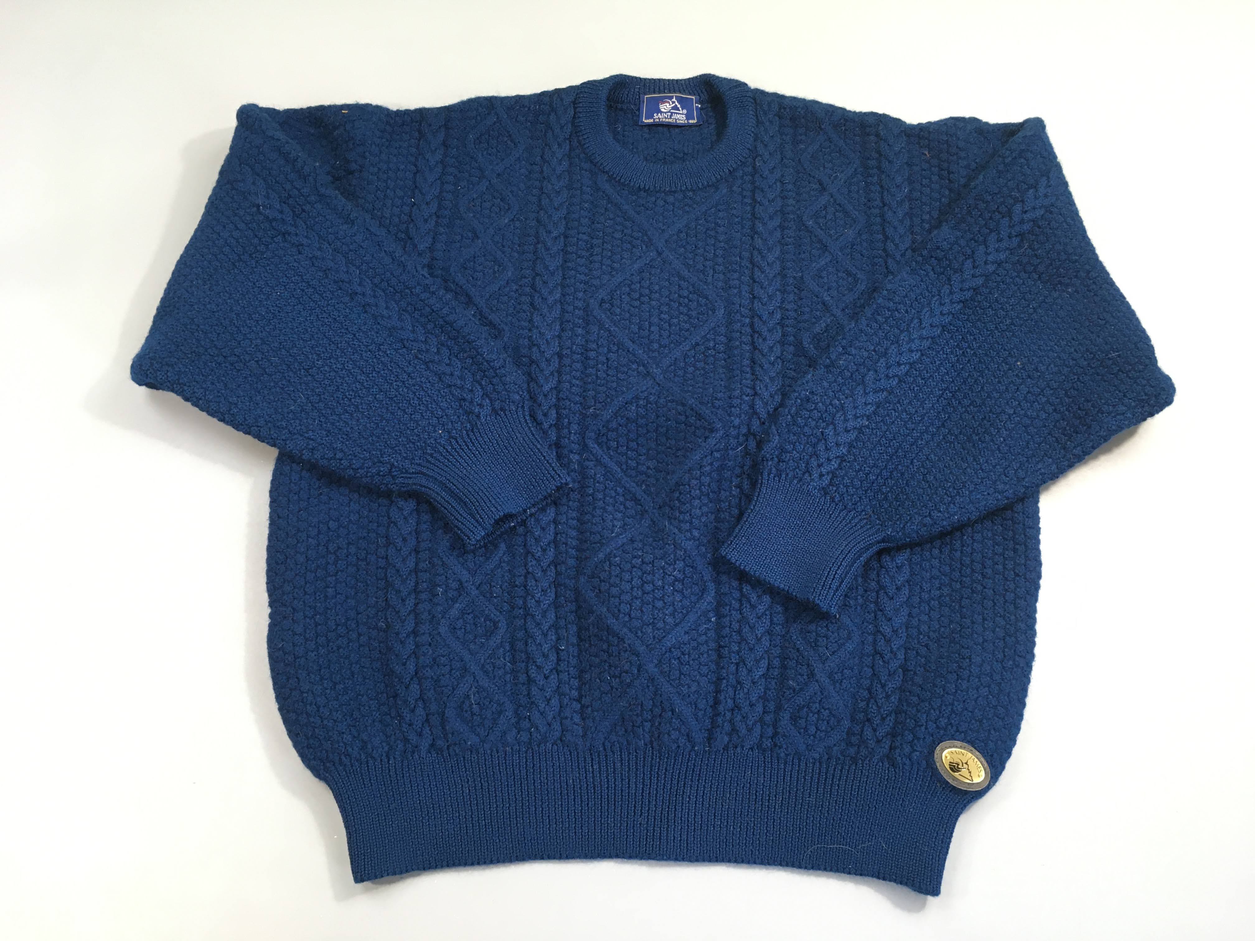 Pull bleu 100% laine, Saint-James