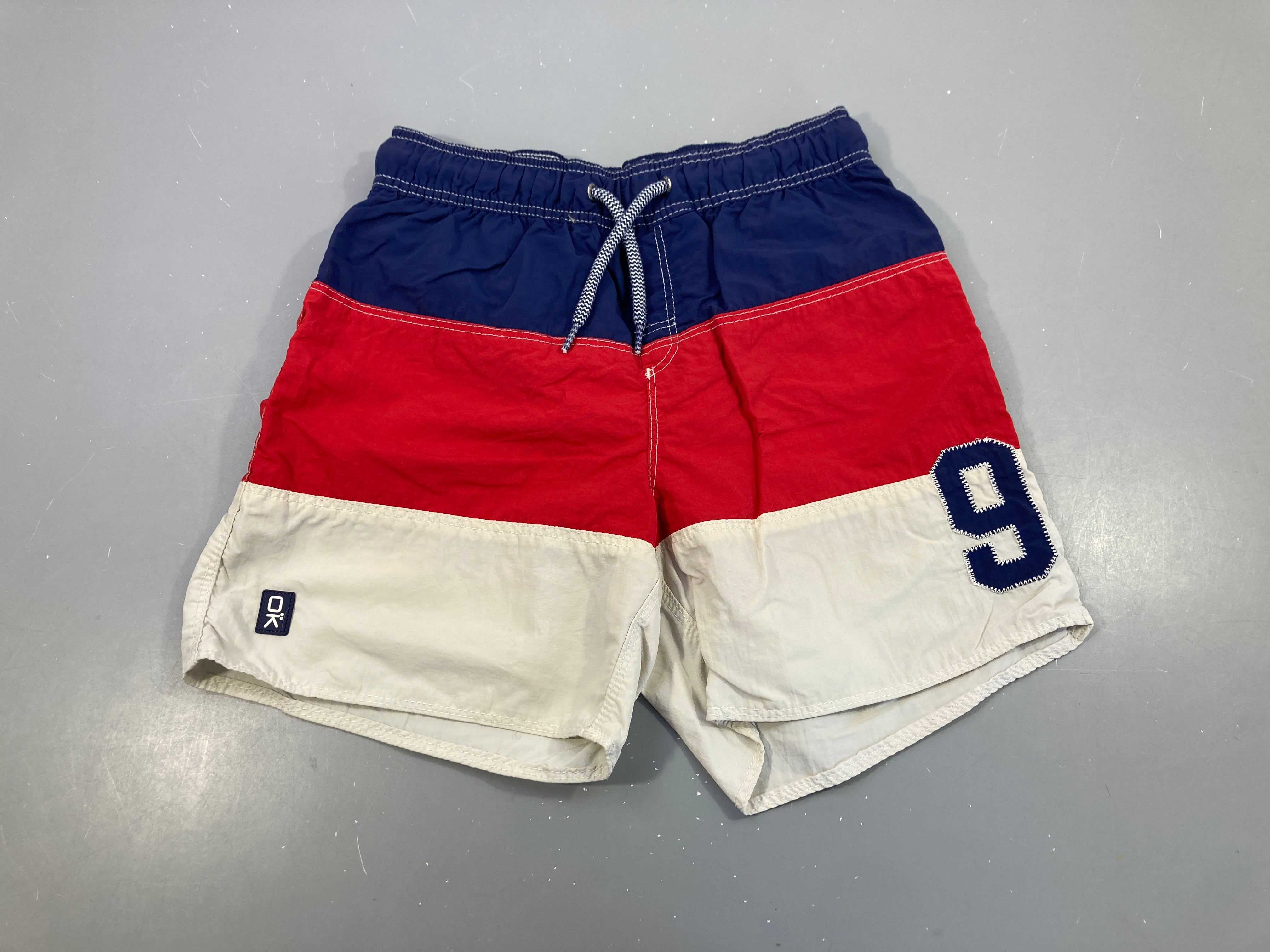 Maillot short rayé bleu/rouge/blanc 6