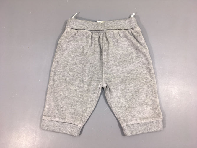 Pantalon velours gris chiné, moins cher chez Petit Kiwi