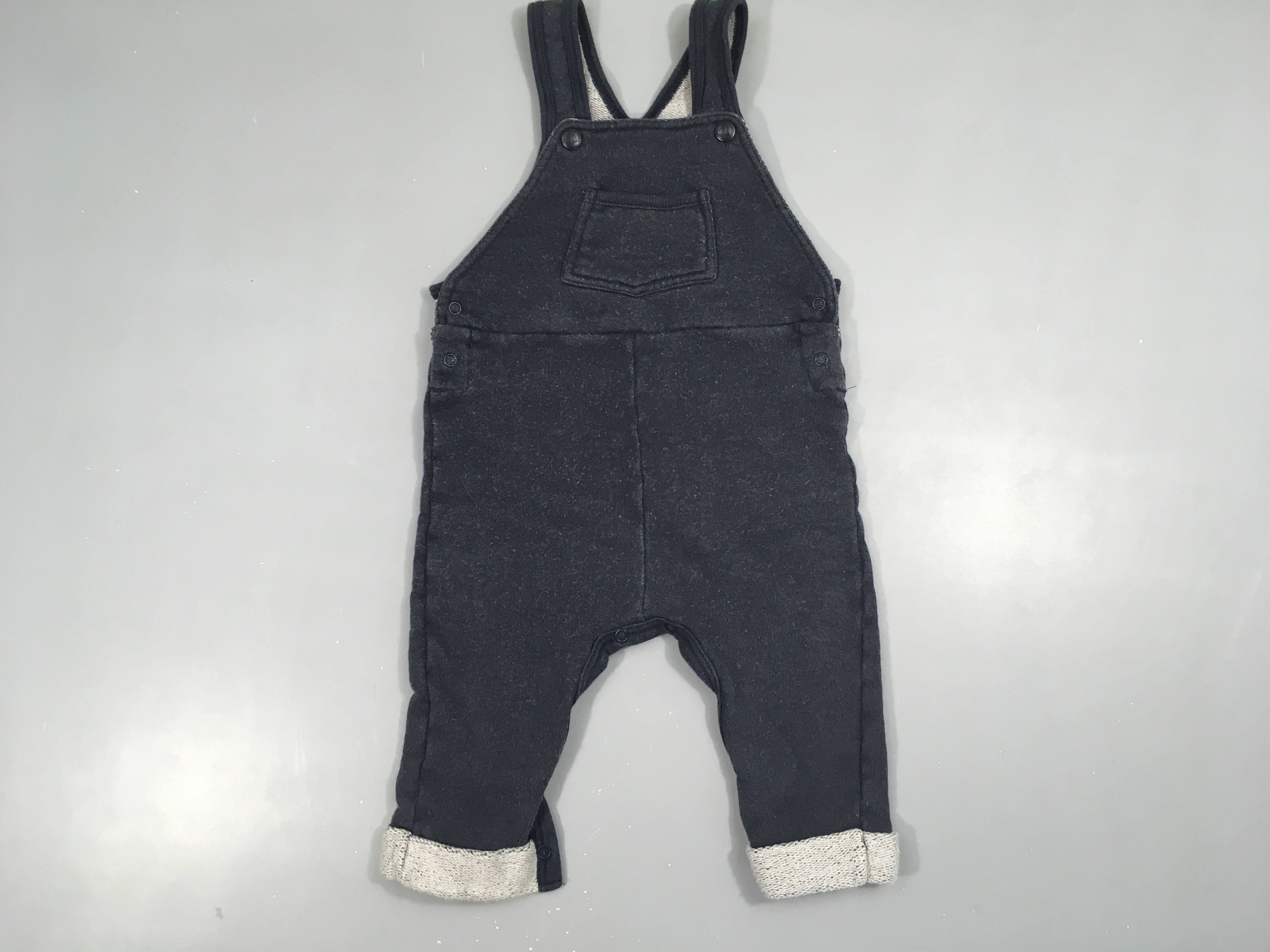 Salopette molleton bleu foncé