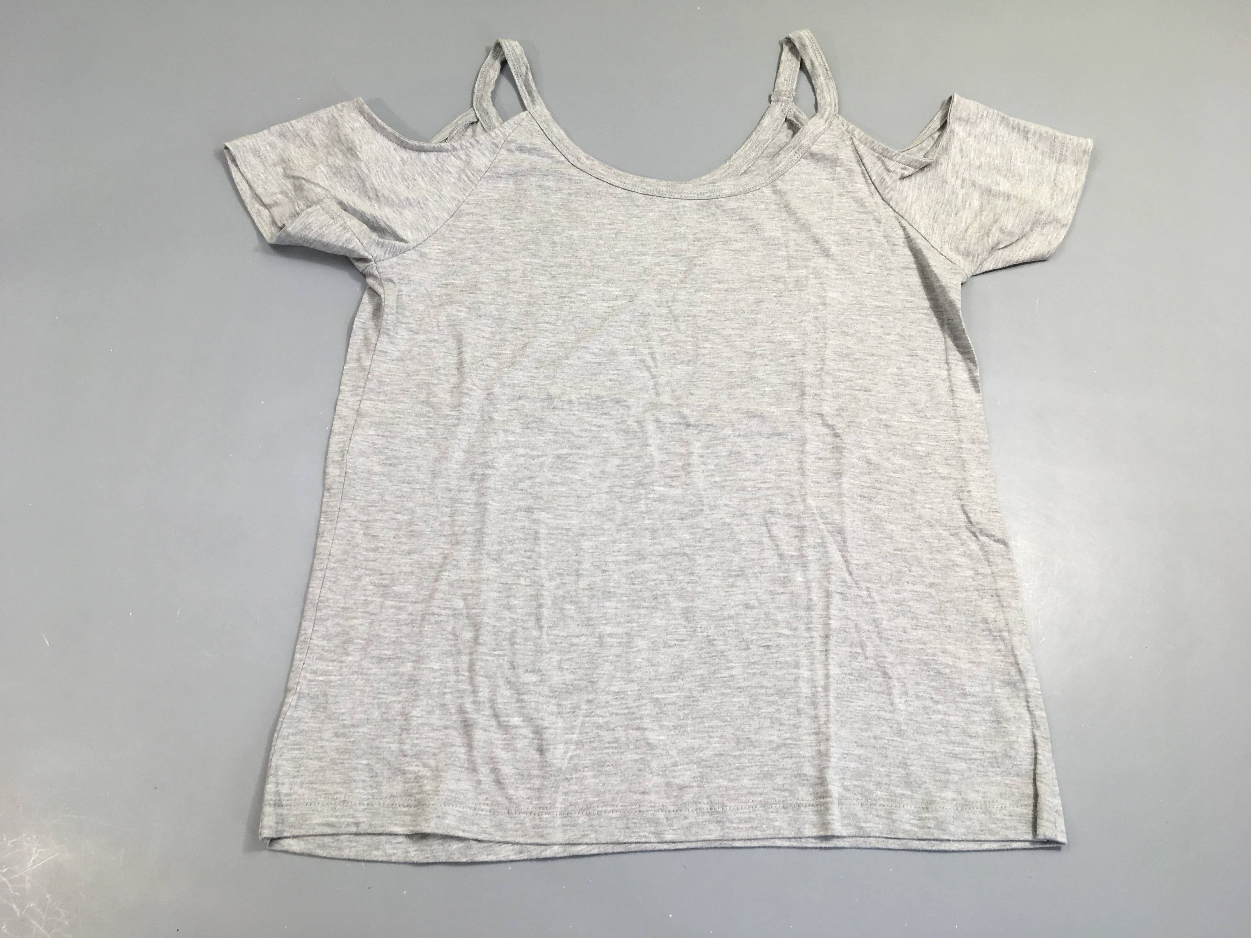 T-shirt m.c gris chiné epaules dénudées