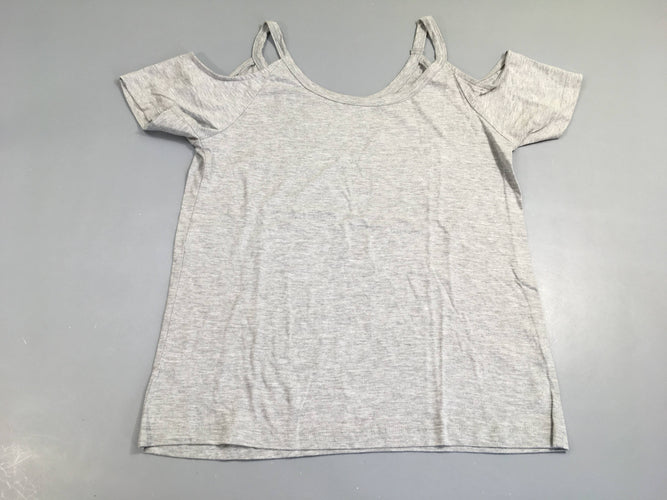 T-shirt m.c gris chiné epaules dénudées, moins cher chez Petit Kiwi