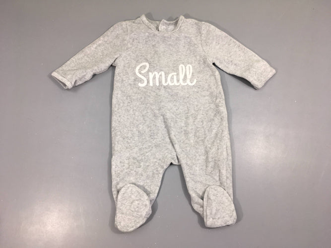 Pyjama velours gris s.mall, moins cher chez Petit Kiwi
