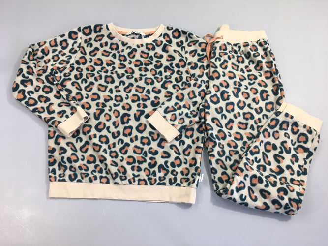 Pyjama 2 pcs polar brun léopard, Eskimo, moins cher chez Petit Kiwi
