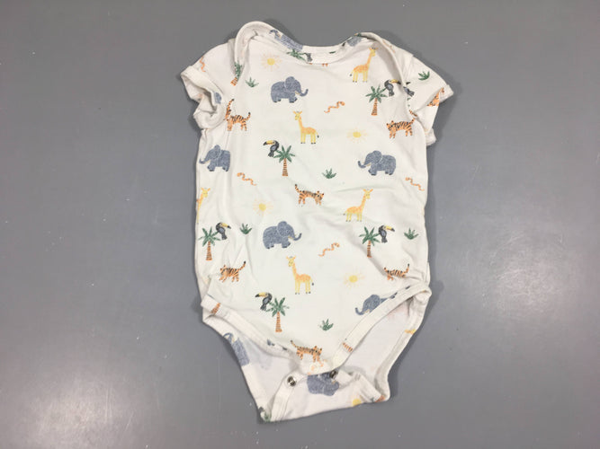 Body m.c blanc animaux, moins cher chez Petit Kiwi