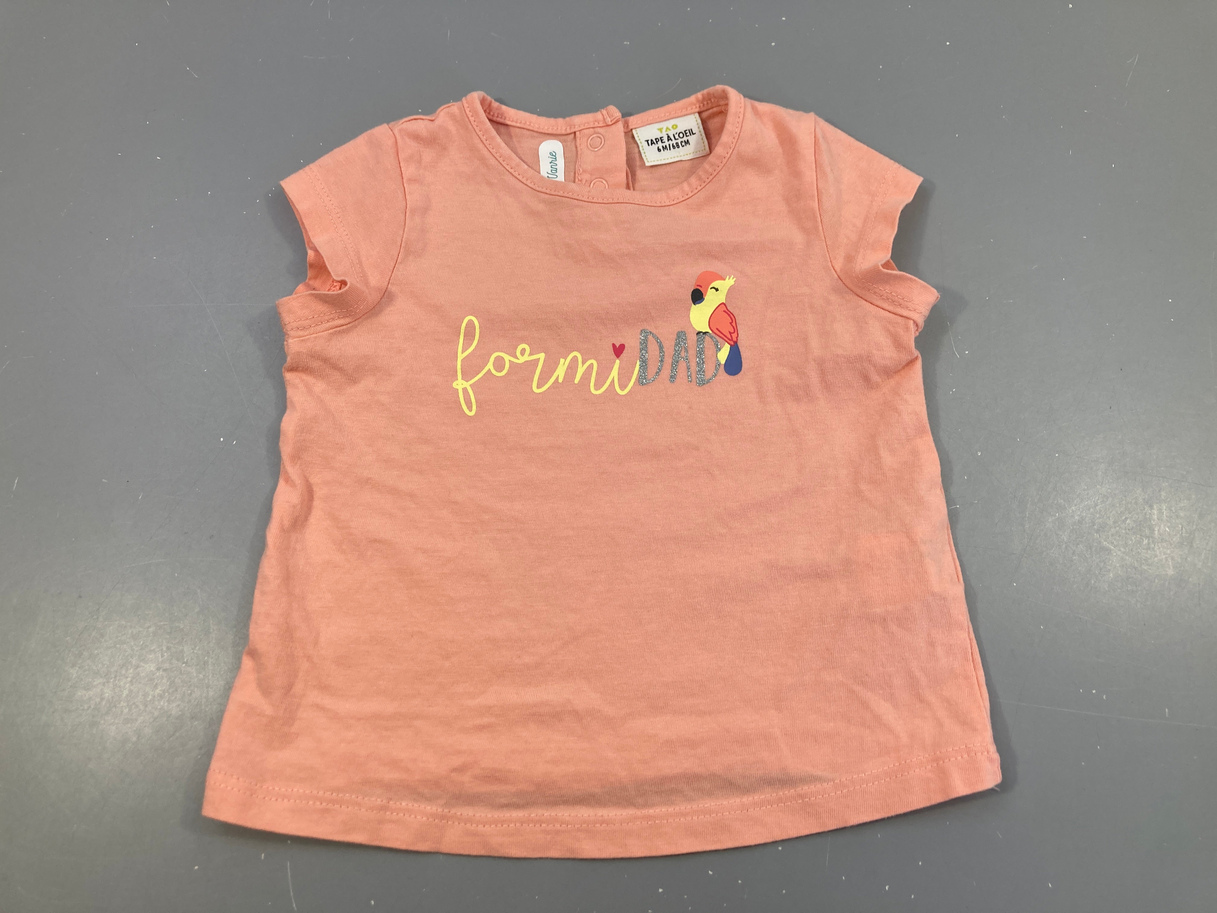 T-shirt m.c saumon formidad perroquet