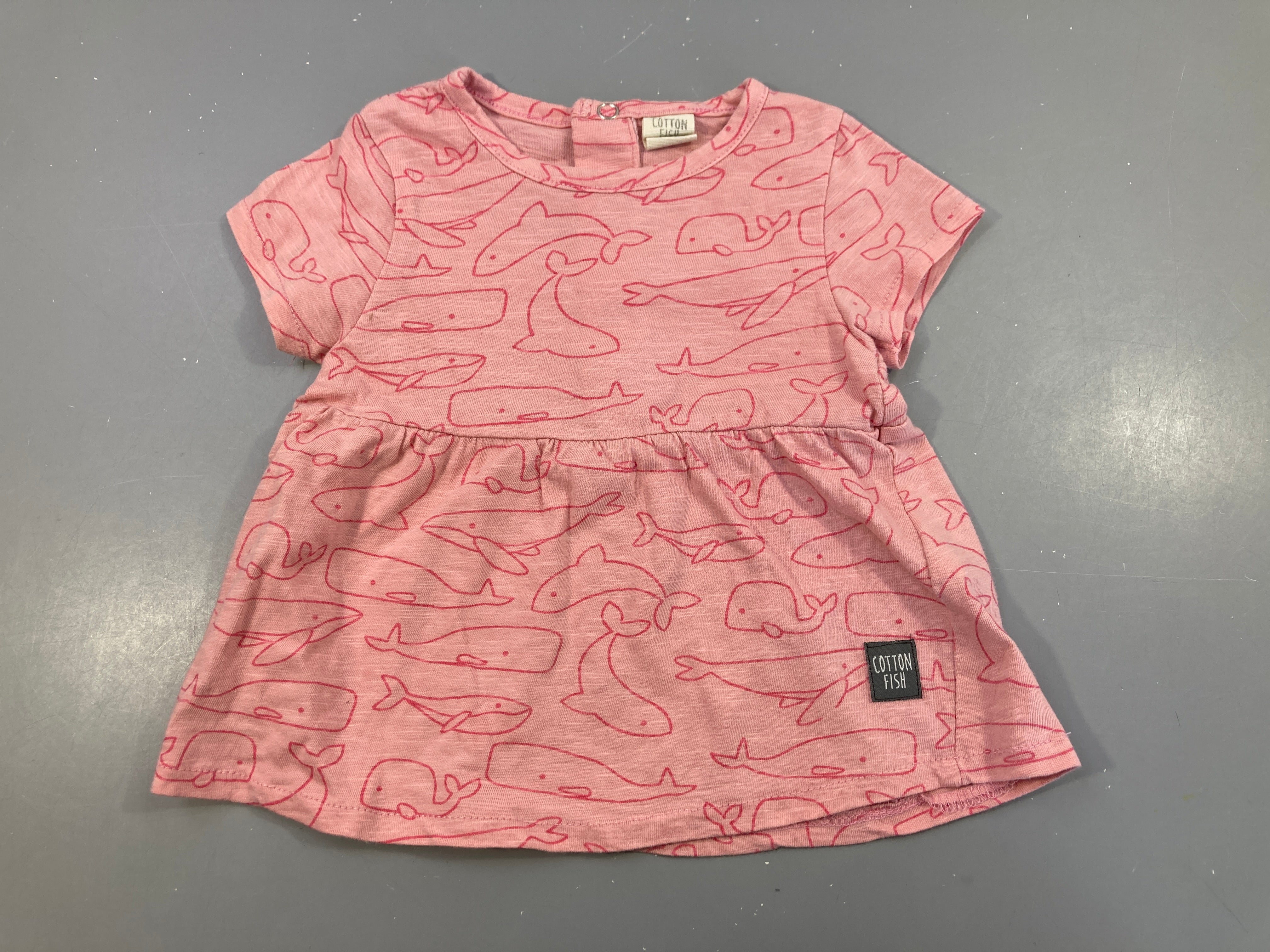 T-shirt m.c rose poissons