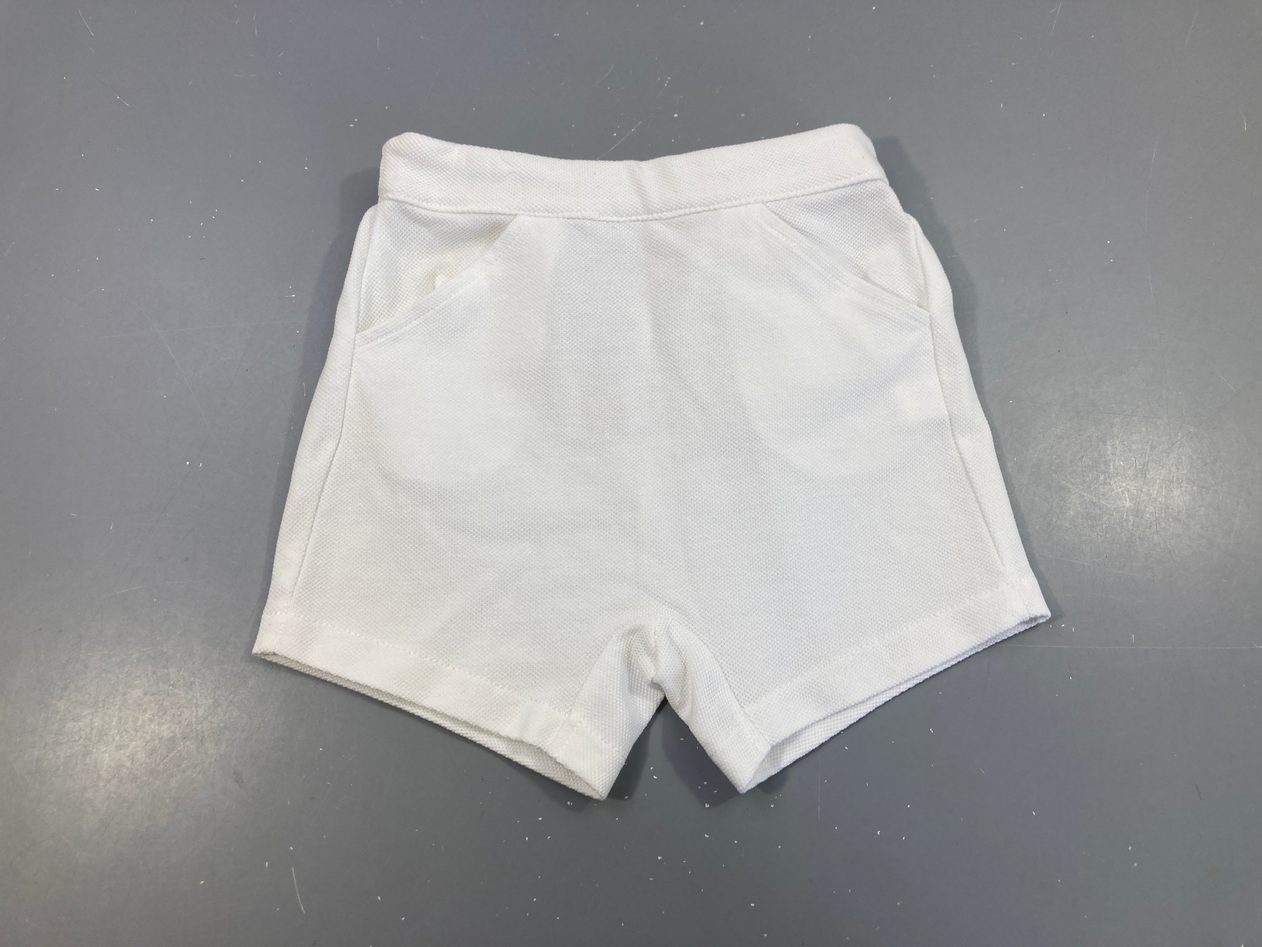 Short coton piqué blanc