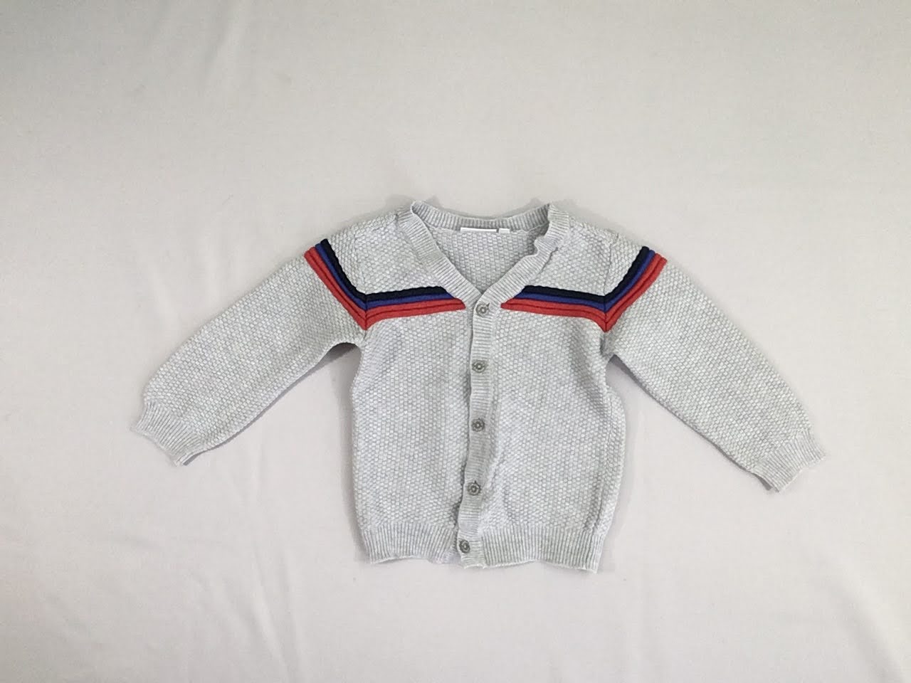 Gilet texturé gris rayé