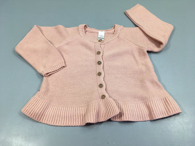 Gilet rose clair  LC Waikiki,tache à la manche, à relaver, moins cher chez Petit Kiwi