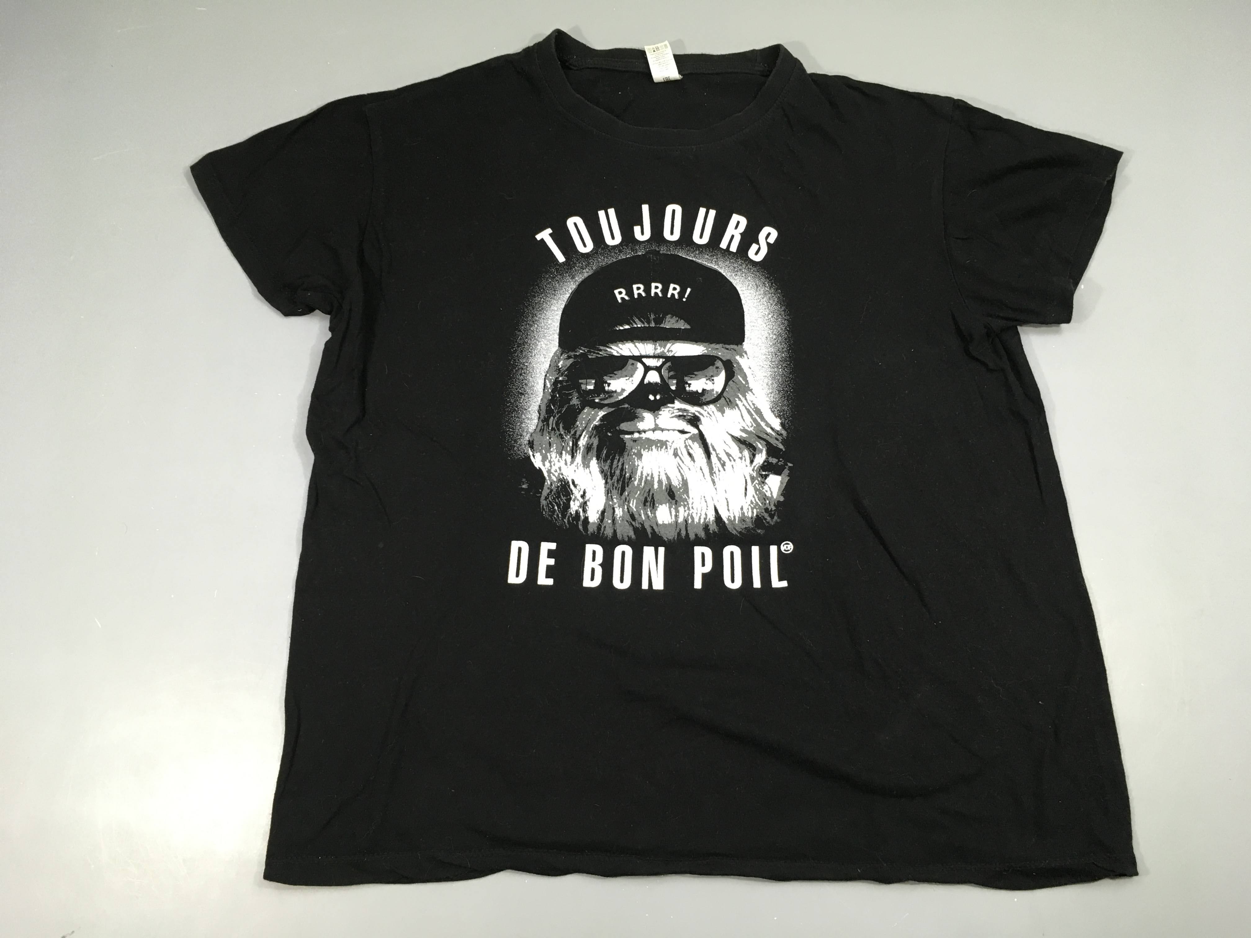T-shirt m.c noir Toujours de bon poils