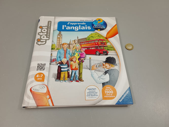Tiptoi. J'apprends l'anglais  4-7a, moins cher chez Petit Kiwi