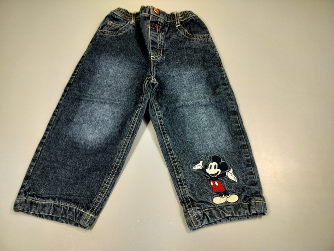 Jeans Mickey. Taille élastique, moins cher chez Petit Kiwi