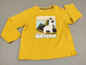 T-shirt m.l jaune , lama 