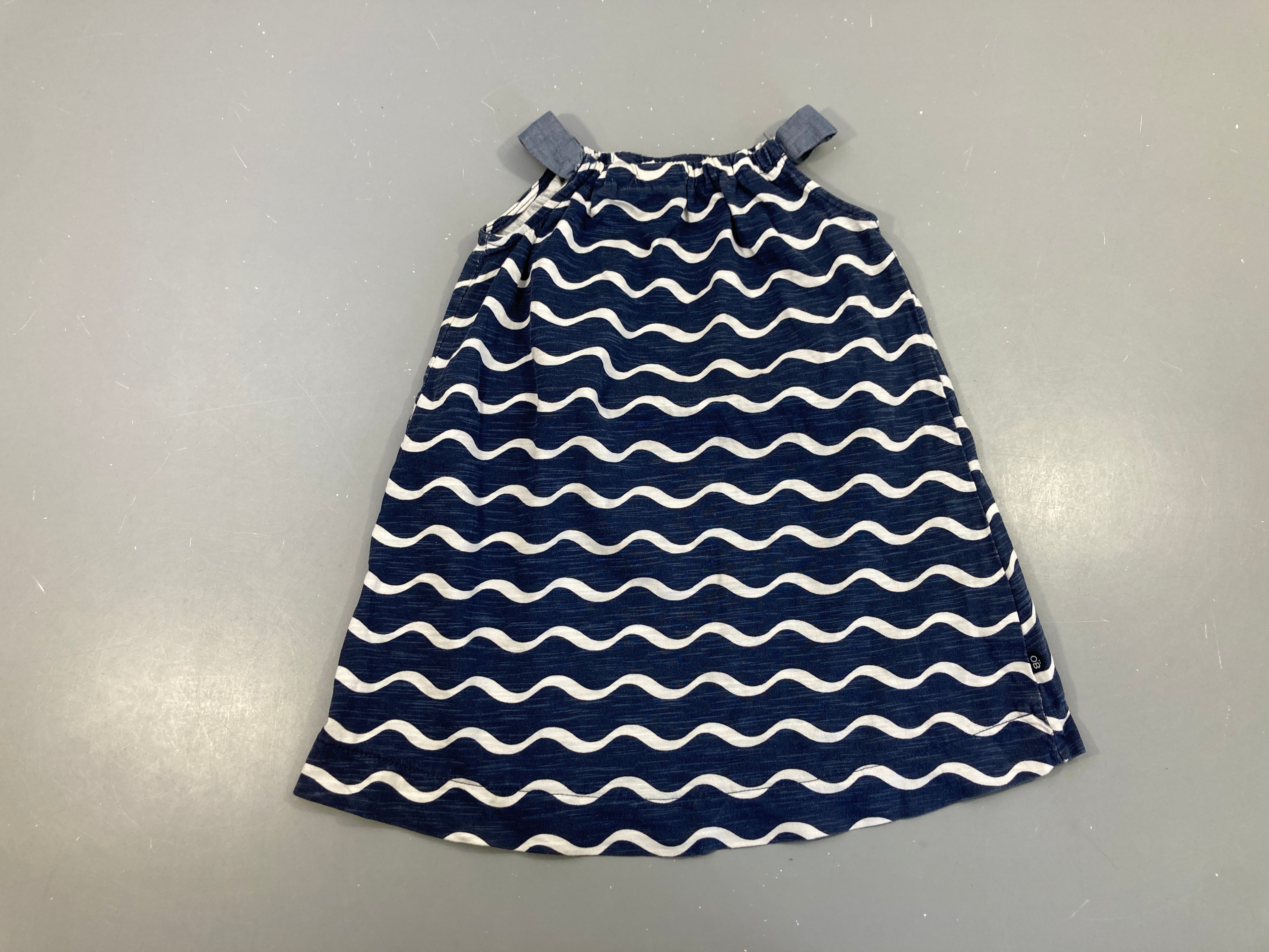Robe s.m jersey bleu foncé vagues