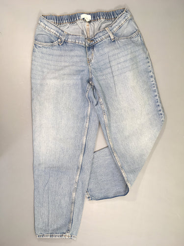 Jeans mom de grossesse taille élastique, moins cher chez Petit Kiwi