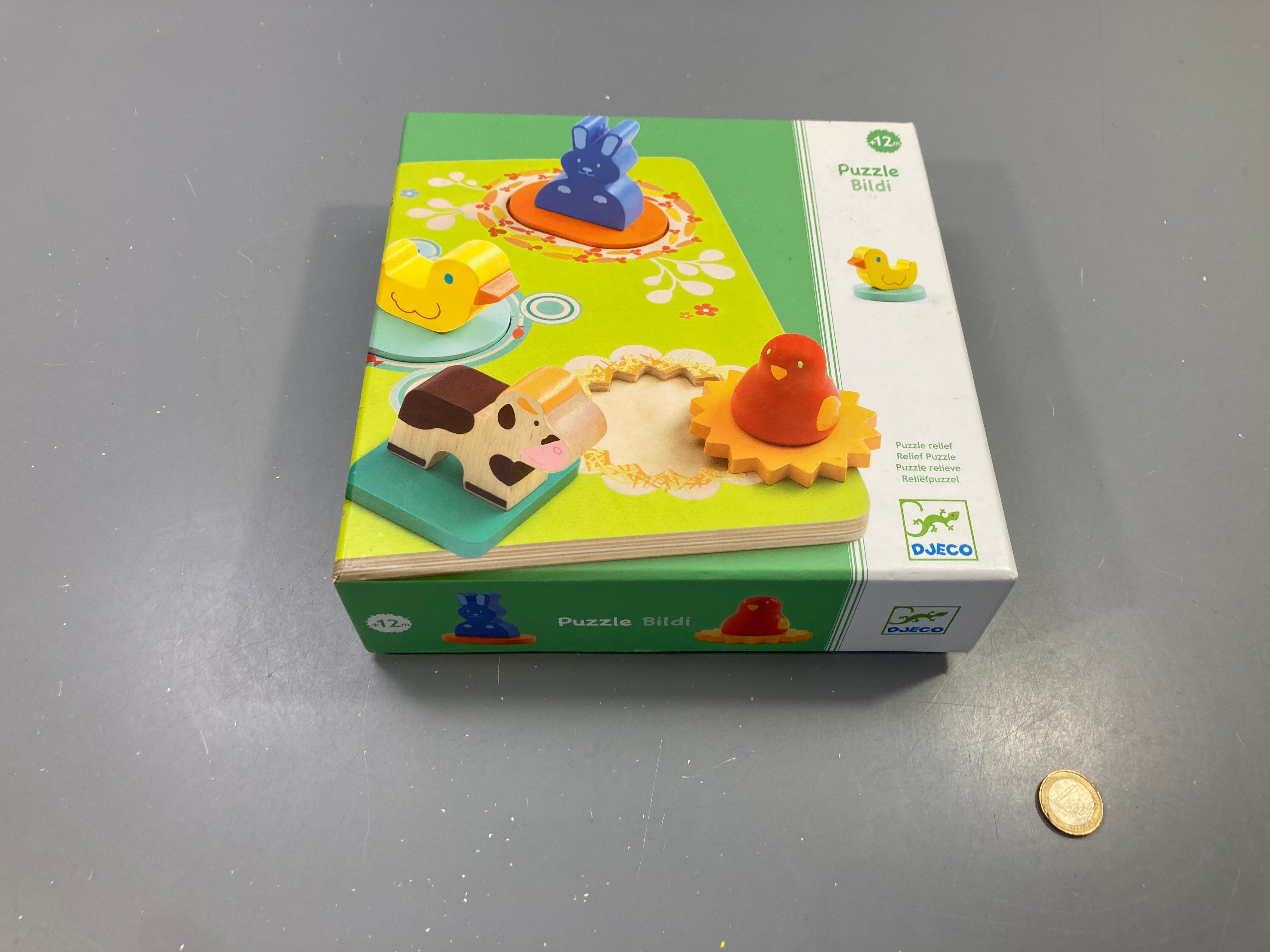 Puzzle relief en bois Bildi animaux, dès 12 mois - complet