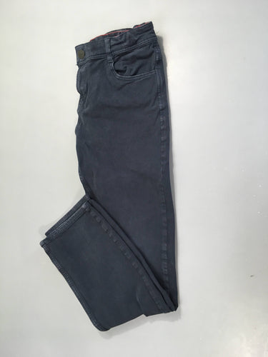 Pantalon bleu marine Regular stretch, légèrement décoloré, moins cher chez Petit Kiwi