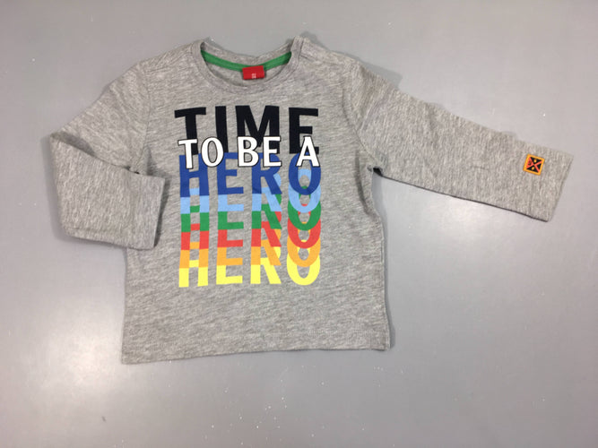 T-shirt m.l gris chiné Time To be, moins cher chez Petit Kiwi