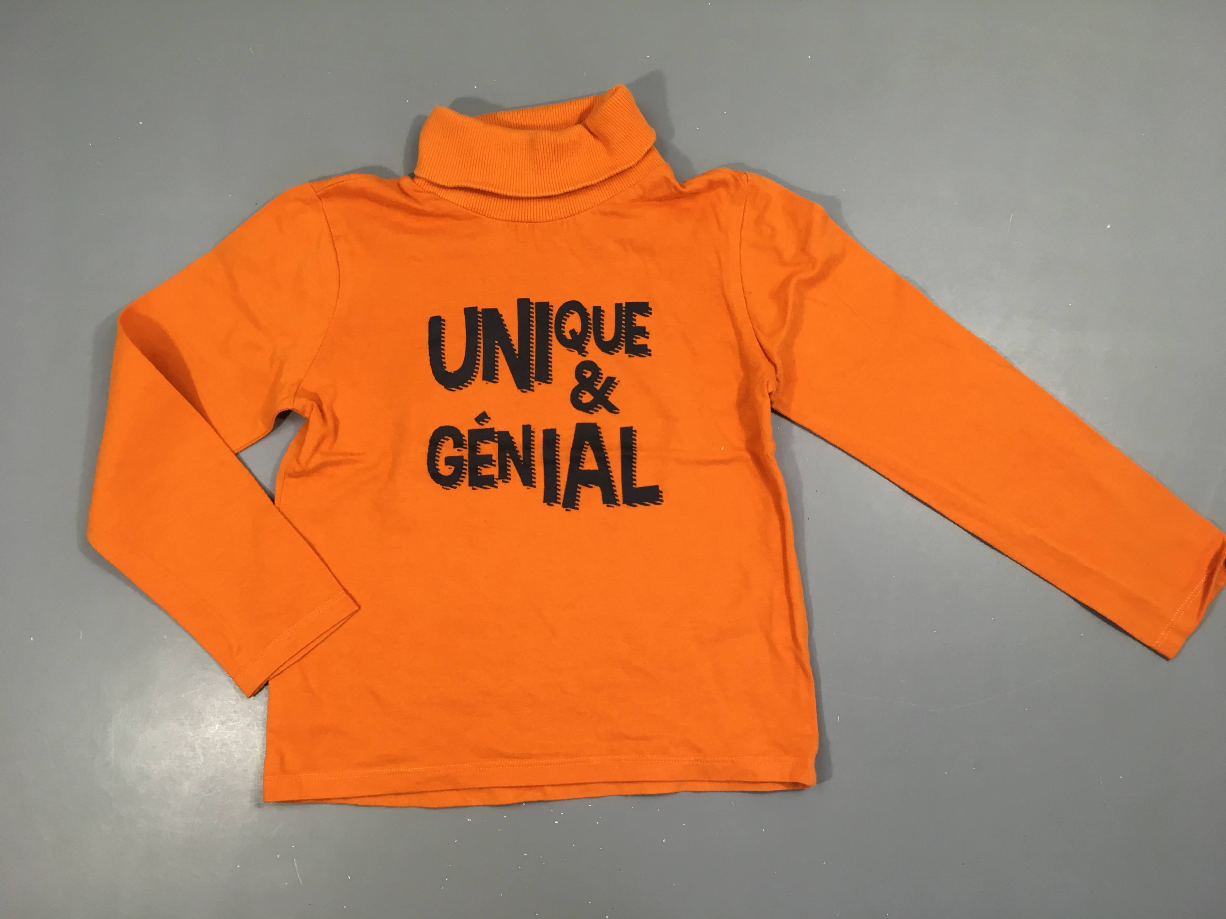 T-shirt m.l col roulé orange Unique