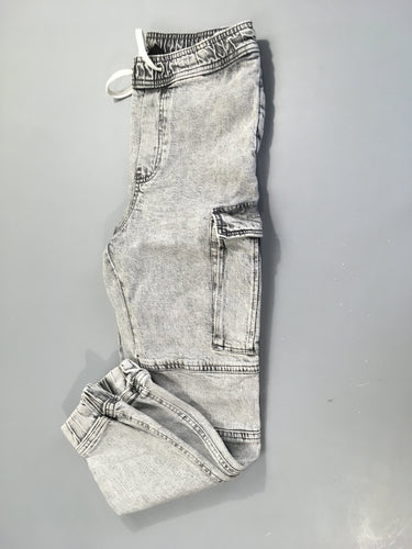 Jeans jogger gris, moins cher chez Petit Kiwi