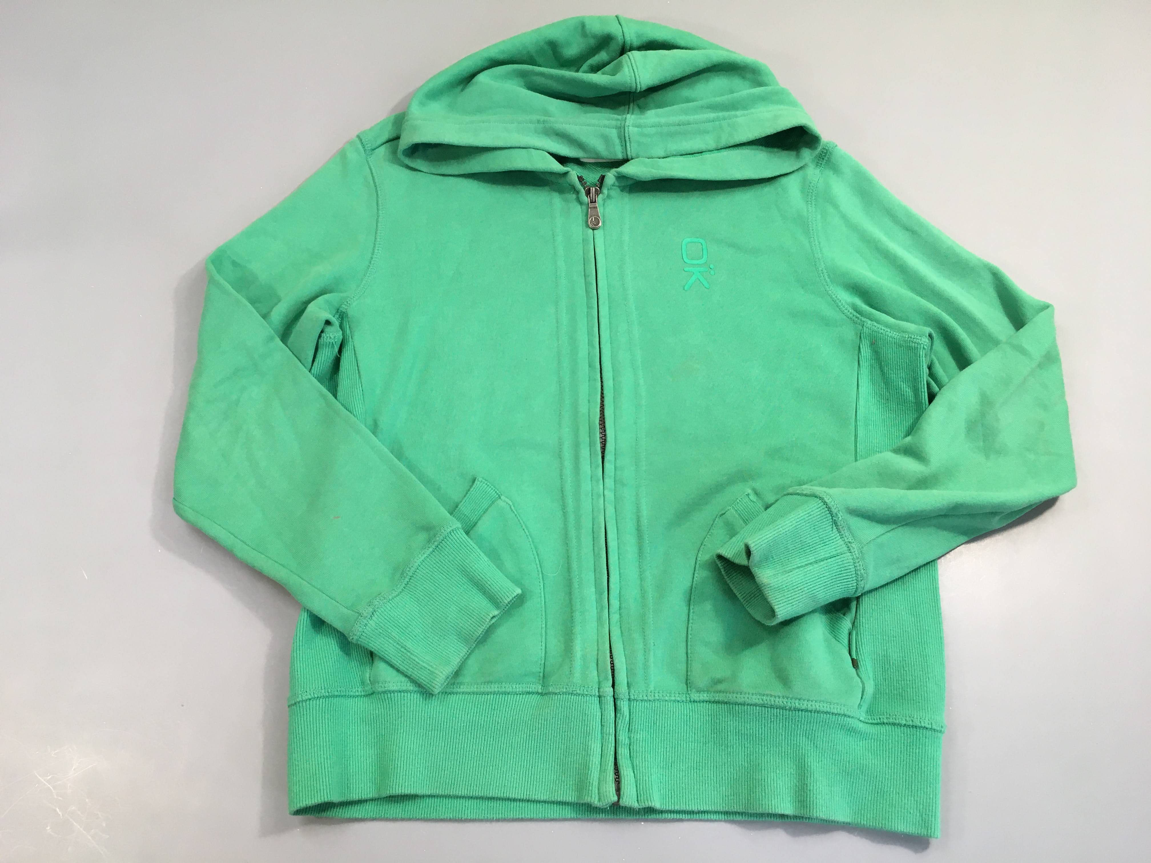 Sweat zippéà capuche vert