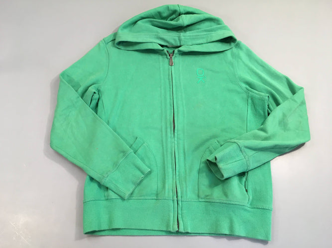 Sweat zippéà capuche vert, moins cher chez Petit Kiwi