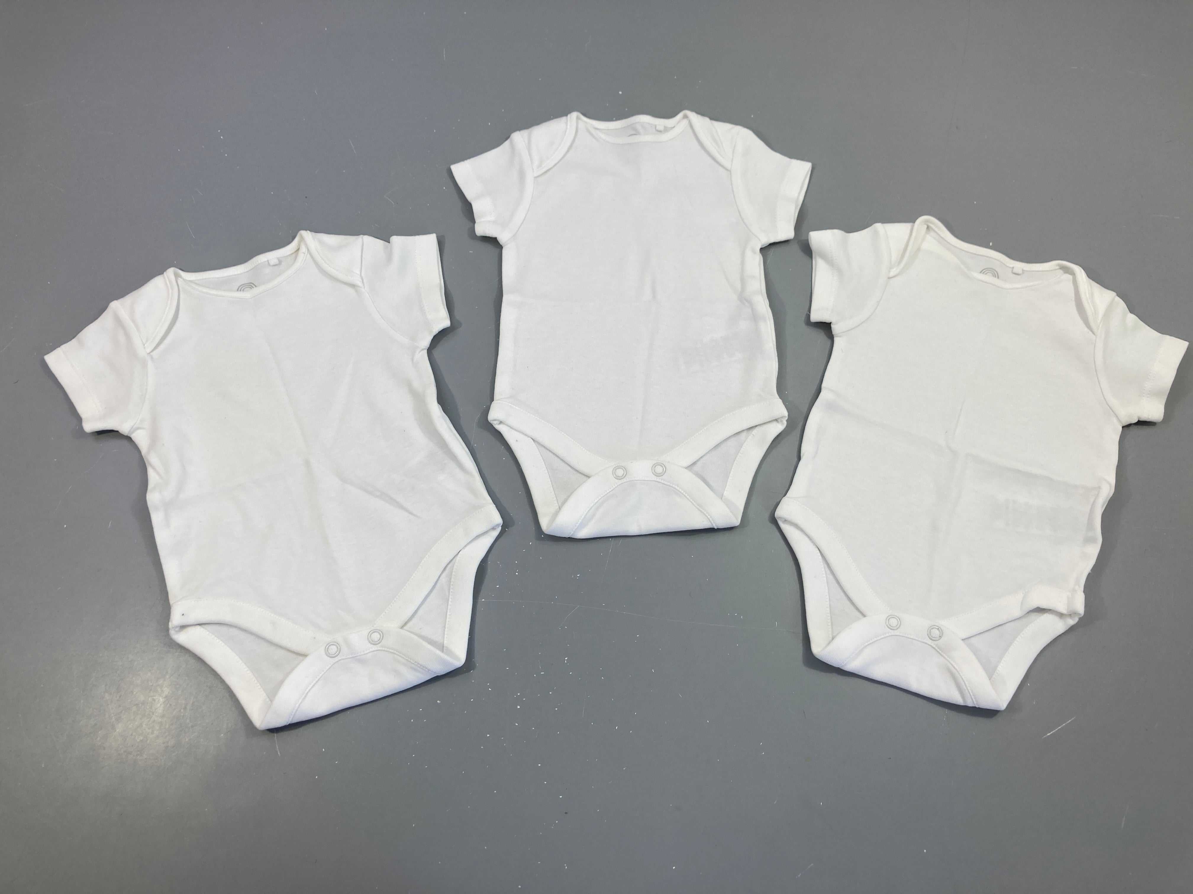 Lot de 3 bodies m.c blanc