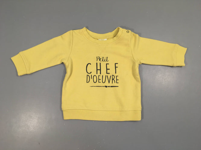 Sweat jaune Petit chef, moins cher chez Petit Kiwi