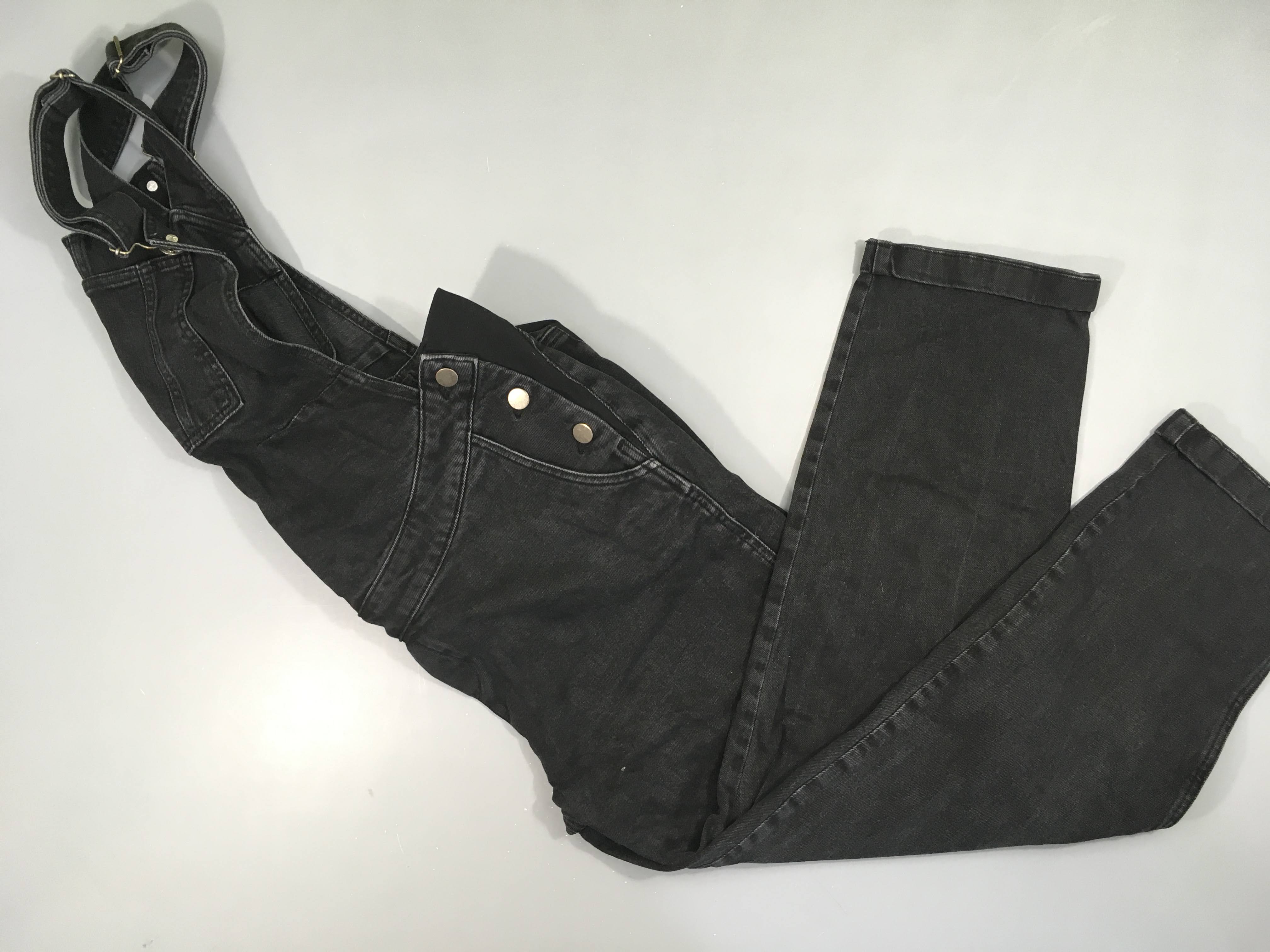 Salopette en jean de grossesse noire