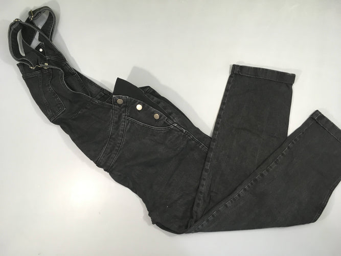 Salopette en jean de grossesse noire, moins cher chez Petit Kiwi