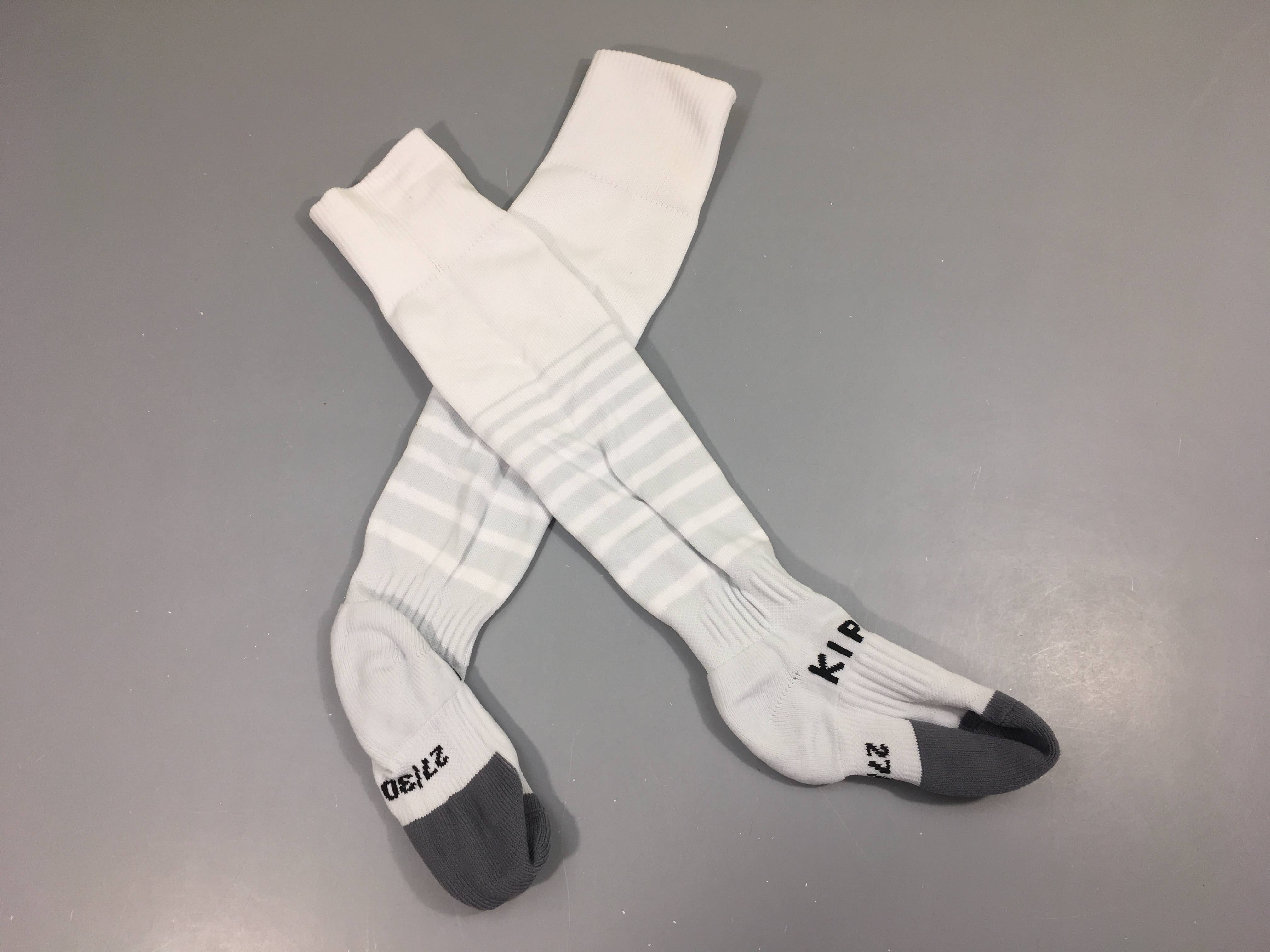 Chaussettes de foot blanc-gris