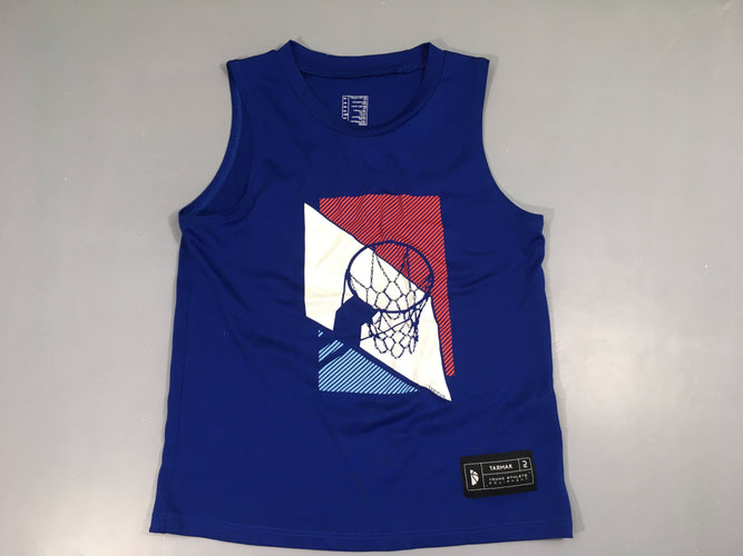 Débardeur bleu de basket Tarmak, moins cher chez Petit Kiwi