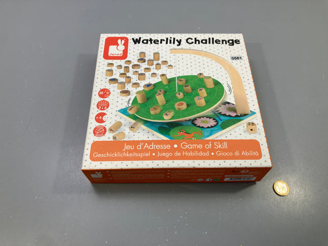 Jeu d'adresse en bois Waterlily Challenge, 2-6 joueurs, dès 6 ans, moins cher chez Petit Kiwi