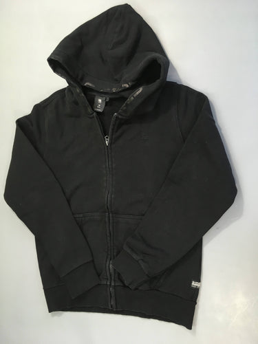Sweat zippéà capuche noir, G-star, moins cher chez Petit Kiwi