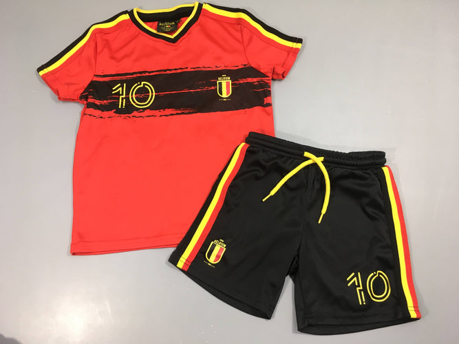 Maillot de foot rouge-noir Belgium, moins cher chez Petit Kiwi
