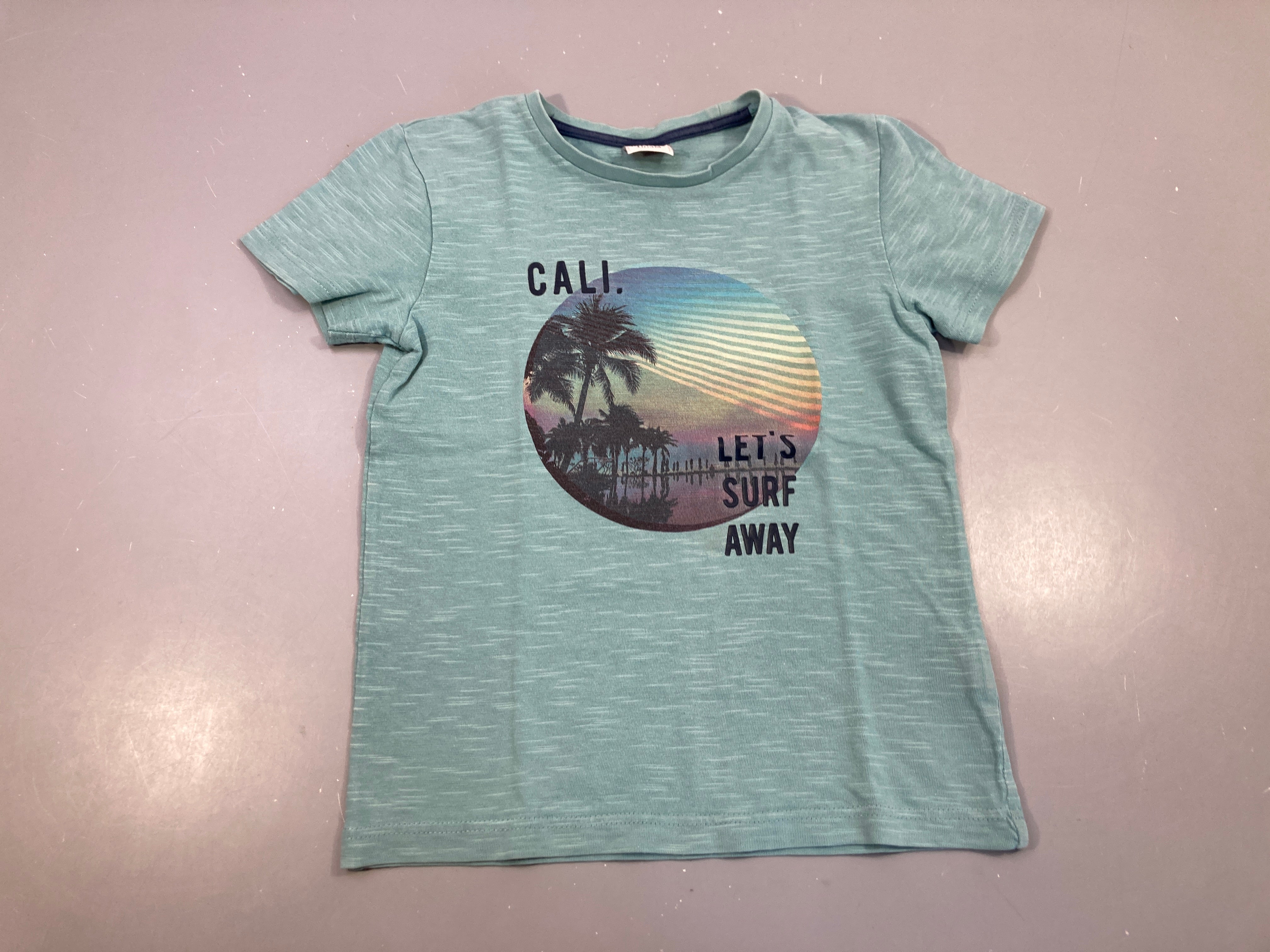 T-shirt m.c bleu flammé Cali