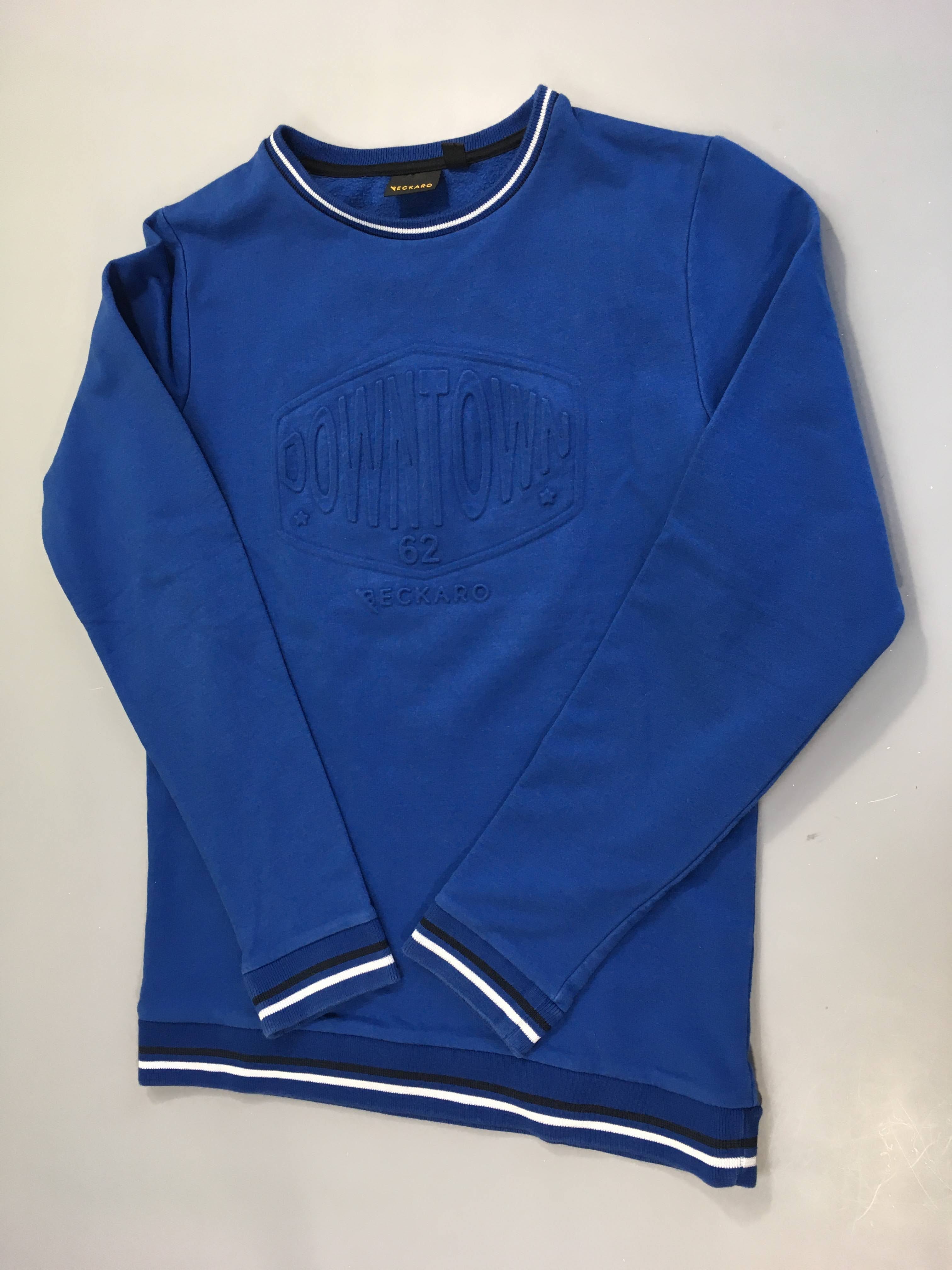Sweat bleu flammé Dowtown relief, Beckaro